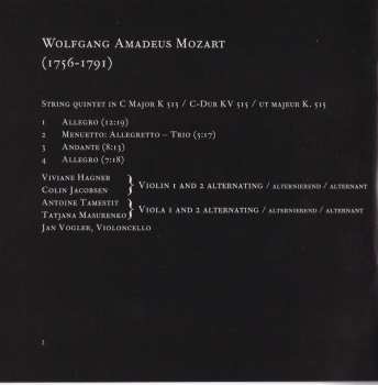 CD Wolfgang Amadeus Mozart: String Quintet K 515 - Die Zauberflöte - Piano Quartet K 478 388716