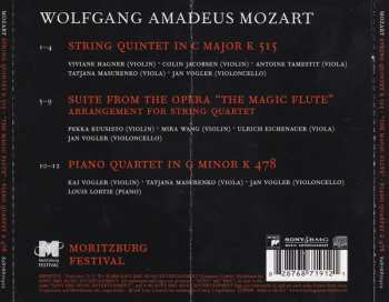 CD Wolfgang Amadeus Mozart: String Quintet K 515 - Die Zauberflöte - Piano Quartet K 478 388716