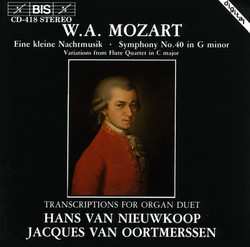 Album Wolfgang Amadeus Mozart: Transcriptions For Organ Duet