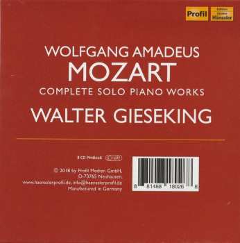 8CD Wolfgang Amadeus Mozart: Complete Solo Piano Works  648917