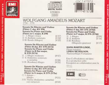 CD Wolfgang Amadeus Mozart: Sonatas for Piano and Violin (Flute) 649071