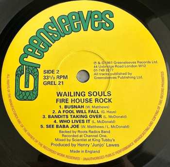 LP Wailing Souls: Fire House Rock 606168