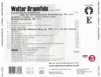 CD Walter Braunfels: Volume 2: Symphonic Variations On A French Children's Song / Suite From Der Gläserne Berg / Sinfonia Brevis 574987