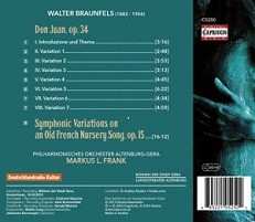 CD Walter Braunfels: Don Juan Op. 34 | Symphonic Variations On An Old French Nursery Song Op. 15 476771