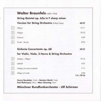 CD Münchner Rundfunkorchester: Quintet For String Orchestra Op. 63a / Sinfonia Concertante Op. 68 185408