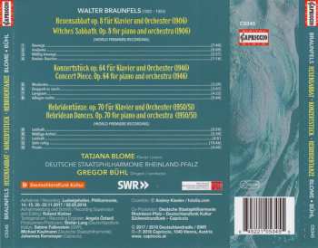 CD Staatsphilharmonie Rheinland-Pfalz: Works For Piano & Orchestra (Witches' Sabbath Op. 8 / Hebridean Dances Op. 70 / Concert Piece Op. 64) 116887