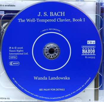 2CD Johann Sebastian Bach: The Well-Tempered Clavier, Book I  177545