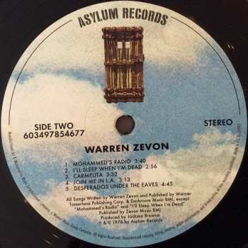 LP Warren Zevon: Warren Zevon LTD 419644