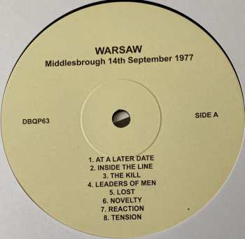 LP Warsaw: Warsaw Middlesbrough 14th September 1977 / Joy Division Manchester 28th September 1979 593170