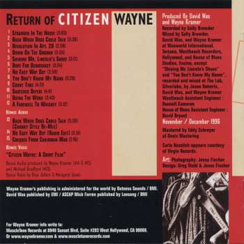 CD Wayne Kramer: Return Of Citizen Wayne 547989