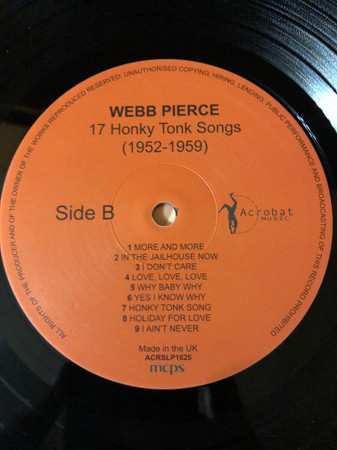 LP Webb Pierce: 17 Honky Tonk Songs 1952-1959 582118