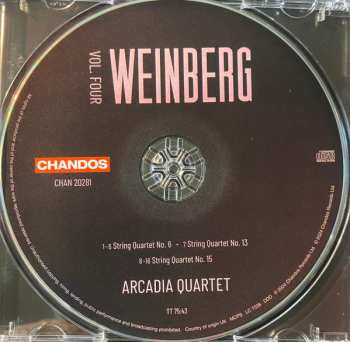 CD Mieczysław Weinberg: String Quartets Nos 6, 13, And 15 (Vol. Four) 625165