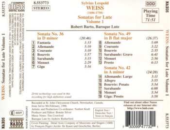 CD Sylvius Leopold Weiss: Sonatas For Lute, Volume 1 469716