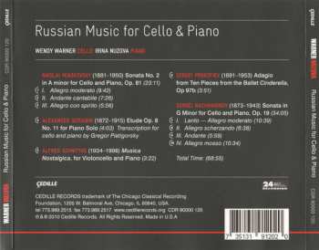 CD Wendy Warner: Russian Music For Cello & Piano 350811