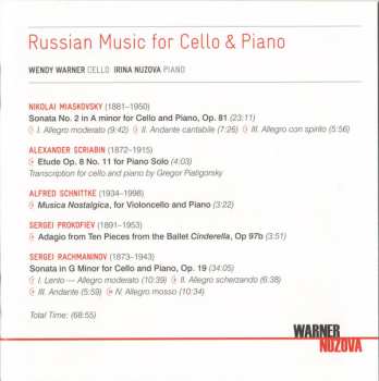 CD Wendy Warner: Russian Music For Cello & Piano 350811