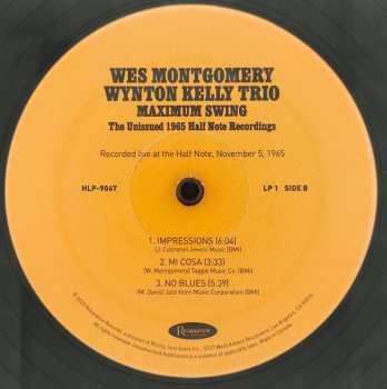 3LP Wes Montgomery: Maximum Swing: The Unissued 1965 Half Note Recordings LTD | NUM 551989