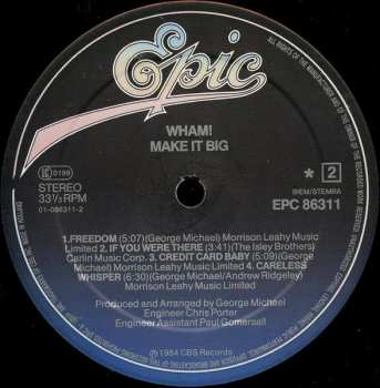 LP Wham!: Make It Big 641635