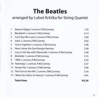 CD Wihan Quartet: Plays The Beatles 471175