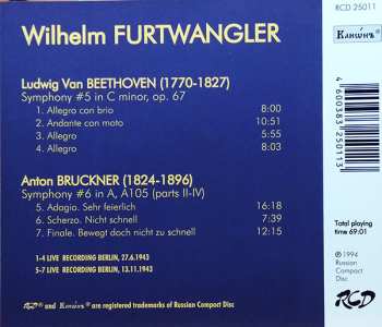 CD Wilhelm Furtwängler: Beethoven: Symphony No.5. / Bruckner: Symphony No.6 548720