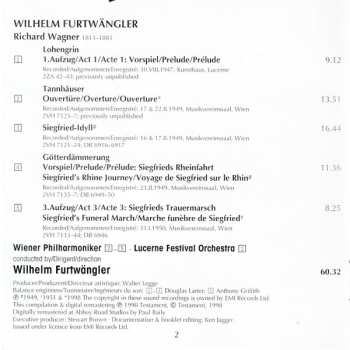 CD Wilhelm Furtwängler:  Furtwängler Conducts Wagner 633332