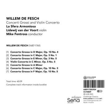 CD Willem de Fesch: Concerti Grossi And Violin Concerto 600515