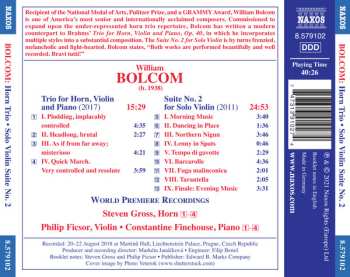 CD William Bolcom: Trio For Horn, Violin And Piano / Suite No. 2 For Solo Violin 561231