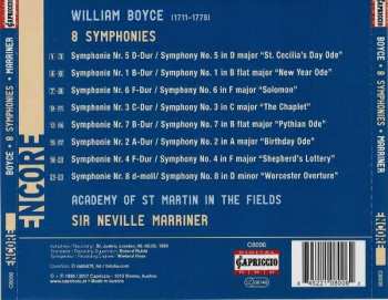 CD William Boyce: 8 Symphonies 252802