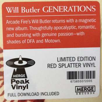 LP William Butler: Generations LTD | CLR 84419