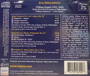 CD Sergei Vasilyevich Rachmaninoff: Kapell: Rachmaninov  119521