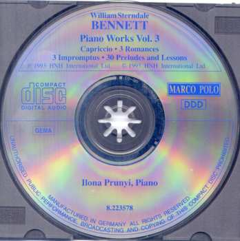 CD William Sterndale Bennett: Piano Works Vol. 3 560358