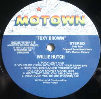 LP Willie Hutch: Foxy Brown (Original Soundtrack From American International Pictures') 325726