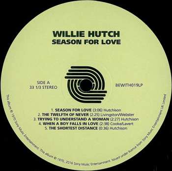 LP Willie Hutch: Season For Love LTD 108349