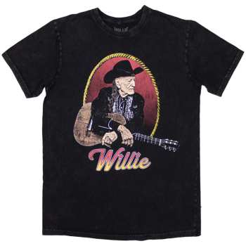 Merch Willie Nelson: Stone Wash Tričko Lasso Portrait