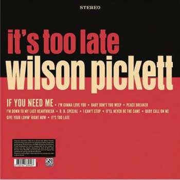 LP Wilson Pickett: It's Too Late 609662