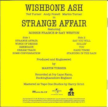 CD Wishbone Ash: Strange Affair 34714