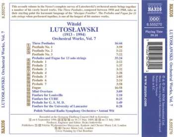 CD Antoni Wit: Preludes And Fugue For 13 Solo Strings • Three Postludes • Fanfares (Orchestral Works, Vol. 7) 548581