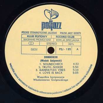 LP Wlodek Gulgowski: Soundcheck 616444