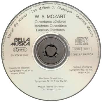 CD Wolfgang Amadeus Mozart: Berühmte Ouvertüren 659803