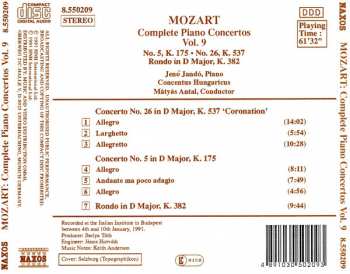 CD Wolfgang Amadeus Mozart: Complete Piano Concertos, Vol. 9 437115