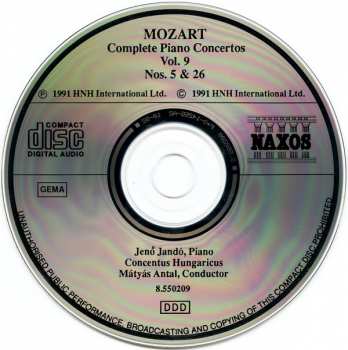 CD Wolfgang Amadeus Mozart: Complete Piano Concertos, Vol. 9 437115