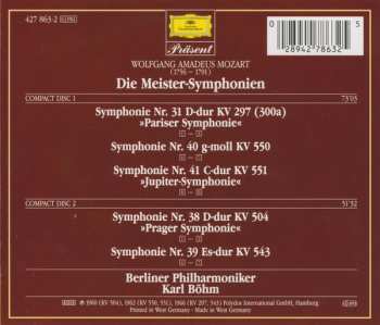 2CD Wolfgang Amadeus Mozart: Die Meister-Symphonien Nr. 31, 38, 39, 40, 41 416526