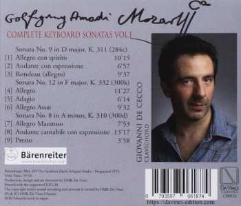 CD Wolfgang Amadeus Mozart: Complete Keyboard Sonatas Vol.1 563274