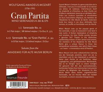 CD Wolfgang Amadeus Mozart: Gran Partita; Wind Serenades K 361 & 375 600526