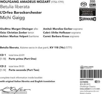 2SACD Wolfgang Amadeus Mozart: Betulia Liberata 544956