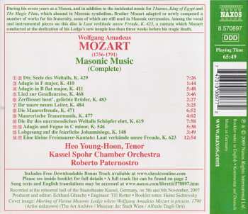 CD Wolfgang Amadeus Mozart: Masonic Music (Complete) 241123