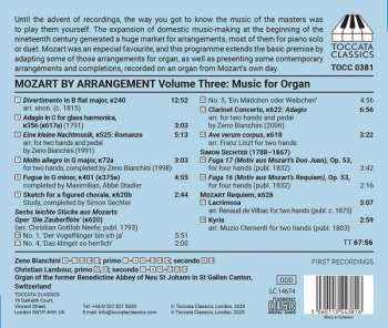 CD Wolfgang Amadeus Mozart: Mozart By Arrangement, Volume Three: Transcriptions For Organ 318418