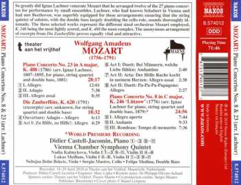 CD Wolfgang Amadeus Mozart:  Piano Concertos Nos.. 8 & 23 (arr. Lachner) 174977