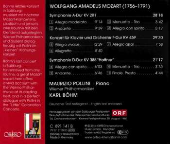 CD Wolfgang Amadeus Mozart: Symphonie KV 201 / Klavierkonzert KV 459 / Symphonie KV 385 "Haffner" 175717