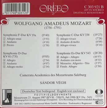 Album Wolfgang Amadeus Mozart: Symphonien KV 19a • 81 • 338 • 543