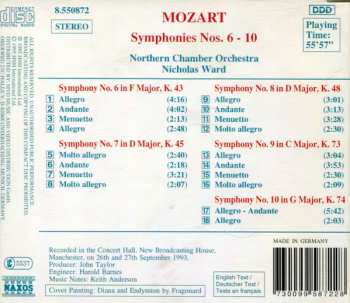 CD Wolfgang Amadeus Mozart: Symphonies Nos. 6-10 307825